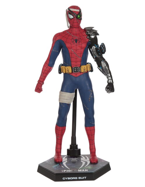 Figura de colección Spider-Man Hot Toys con luz articulado Marvel