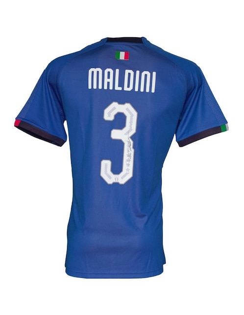 Playera de colección Ídolos firmada Paolo Maldini Italia 2018