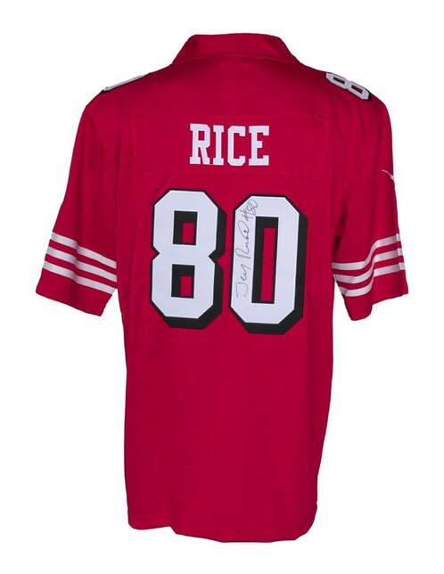 Jersey de colección Ídolos firmada Jerry Rice San Francisco Rojo