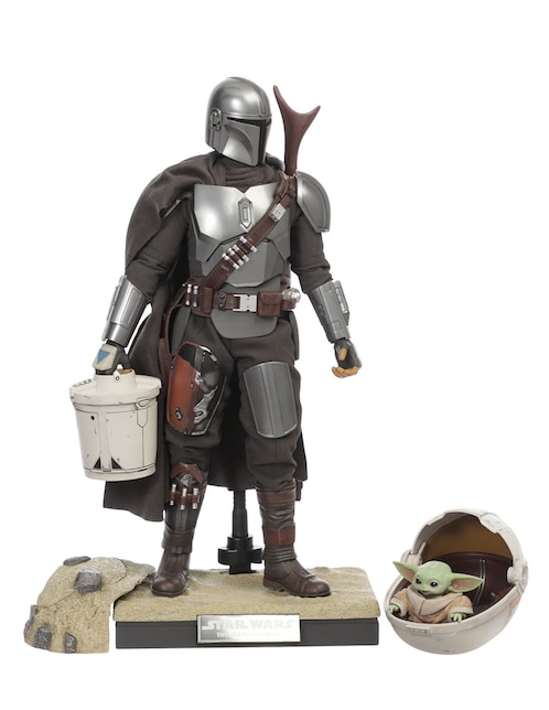 Set figura de colección Star Wars The Mandalorian & The Child Hot Toys con luz articulada