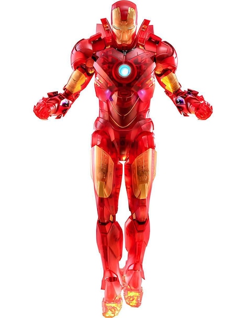 Figura de colección Marvel Studios The First Ten Years Capitán América collectors Hot Toys con luz