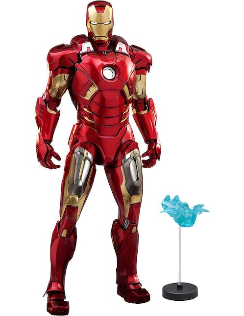 Figura de colección Marvel: The Avengers Iron Man Mark VII Hot Toys con luz articulable