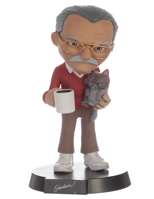Figura de colección Pow! Entertainment Stan Lee with Grumpy cat Iron Studio
