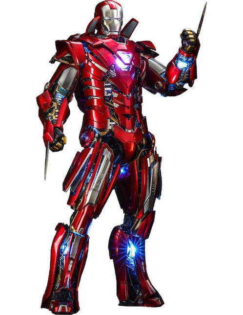 Figura de Colección Marvel Studios: Iron Man Hot Toys con Luz Articulado