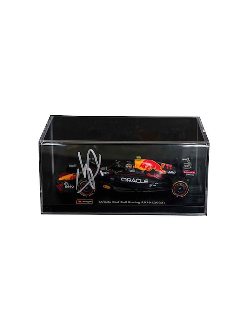 Mini carro Idolos de la F1 autografiado por el piloto Sergio Checo Perez