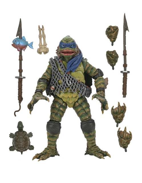 Figura de colección Tortugas Ninja Ultimate Leonardo as the Creature Neca articulada