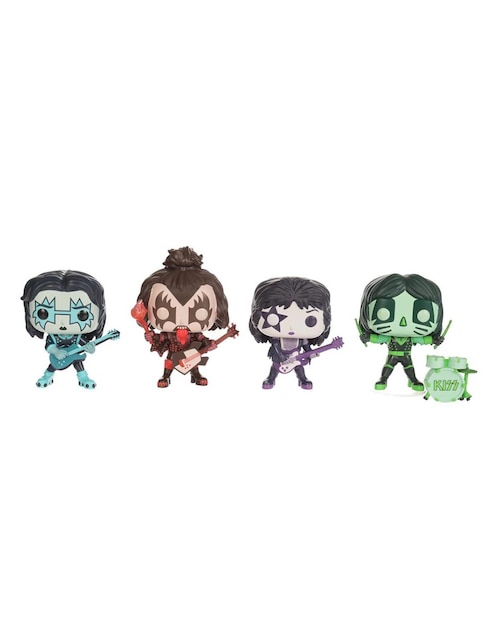 Funko POP! Rocks Kiss Spaceman, Demon, Starchild y Catman