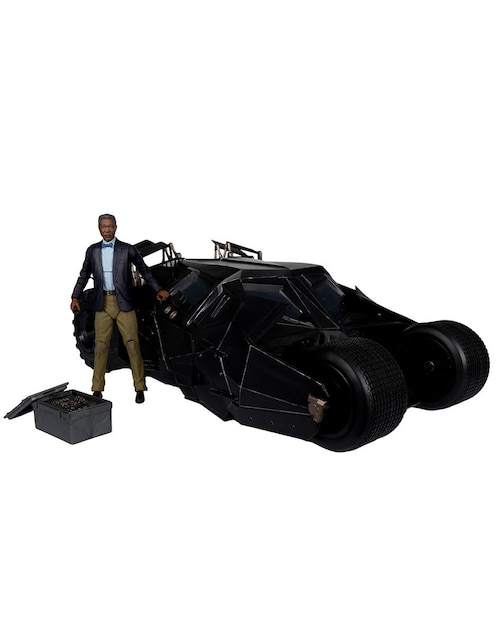 Vehículo a escala Mcfarlane 6072655 Lucius Fox y Tumbler