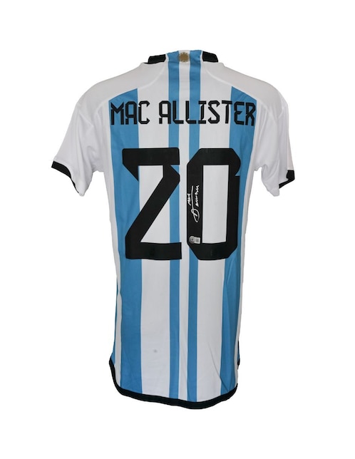 Jersey autografiado por Alexis Mac Allister Club de Idolos