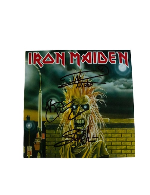 Disco de Vinilo autografiado por Iron Maiden Club de Idolos