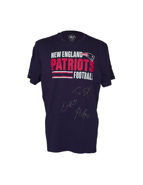 Playera autografiado por Tom Brady, Rob Gronkowski, Julian Edelman Club de Idolos