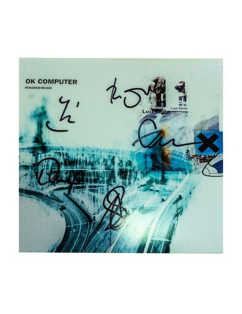 Disco de Vinilo autografiado por Radiohead Club de Idolos