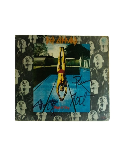 Disco de Vinilo autografiado por Def Leppard Club de Idolos