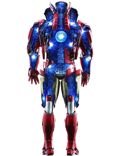 Figura de colección articulada Marvel Avengers: Iron Man Mark VII Hot Toys con luz