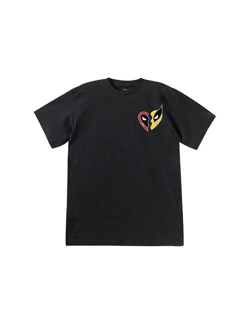 Playera Mascara de Latex Deadpool cuello redondo para hombre