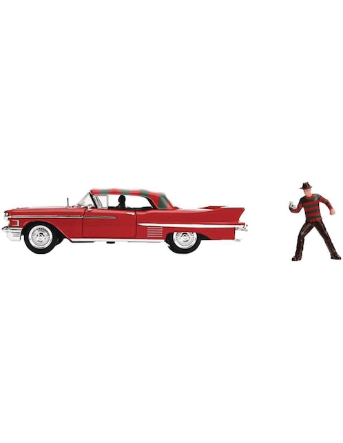 Vehículo a escala Jada Toys cadillac 1958 Freddy Krueguer