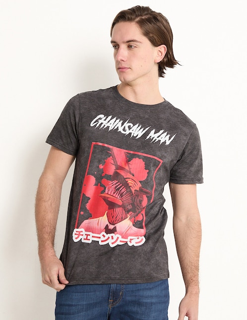 Playera Colecciones Chainsaw Man cuello redondo para hombre