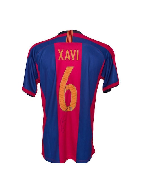 Jersey autografiado por Xavi Hernández Club De Idolos