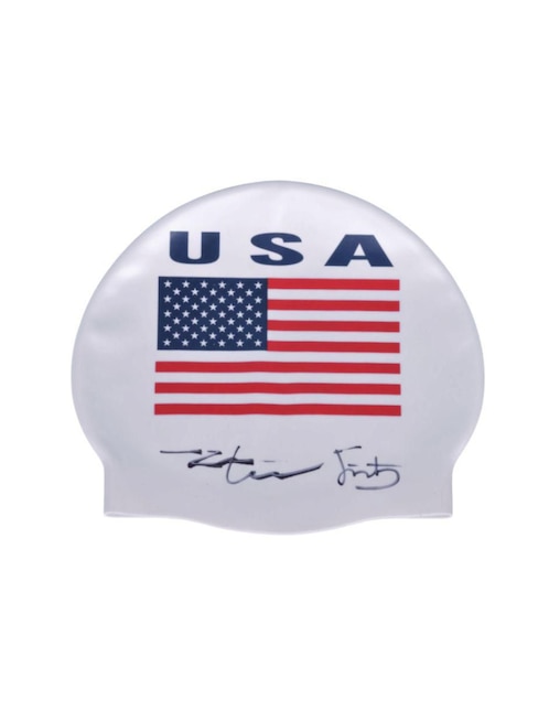 Gorra para natación autografiada por Mark Spitz Club de Idolos