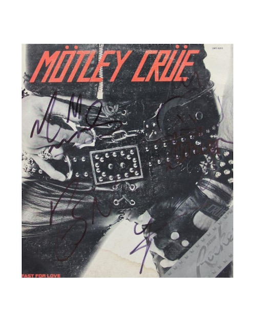 Disco de vinilo autografiado por Mötley Crüe Club de Idolos