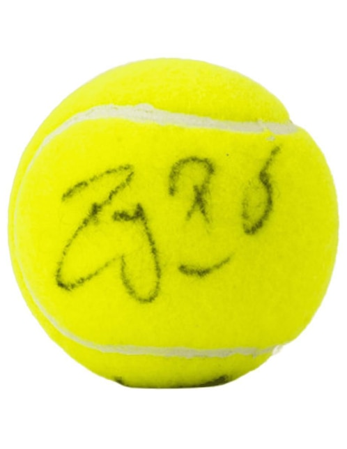 Pelota autografiada por Roger Federer Club de Idolos 2