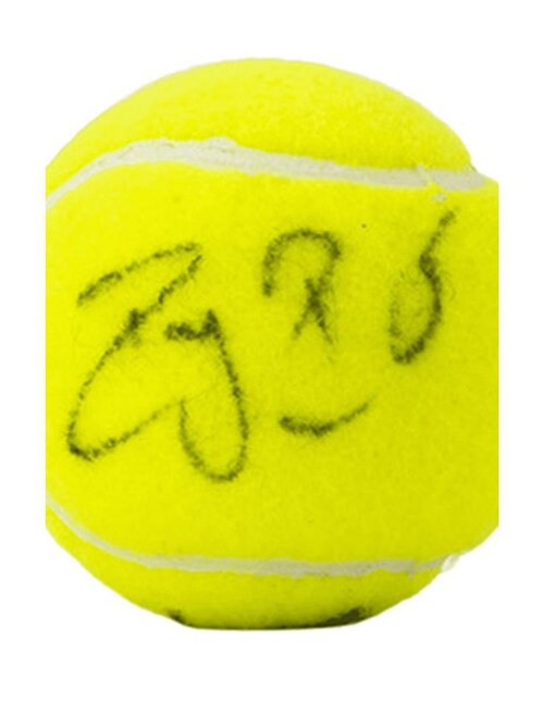 Pelota autografiada por Roger Federer Club de Idolos 3