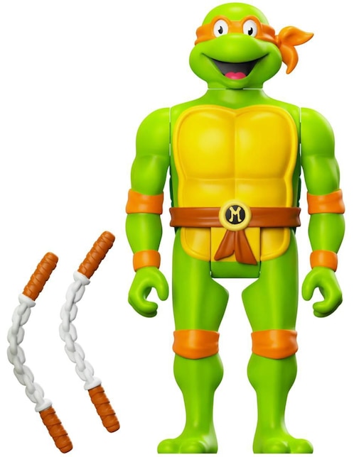 Figura de colección articulada Teenage Mutant Ninja Turtles Michelangelo Super 7 Reaction