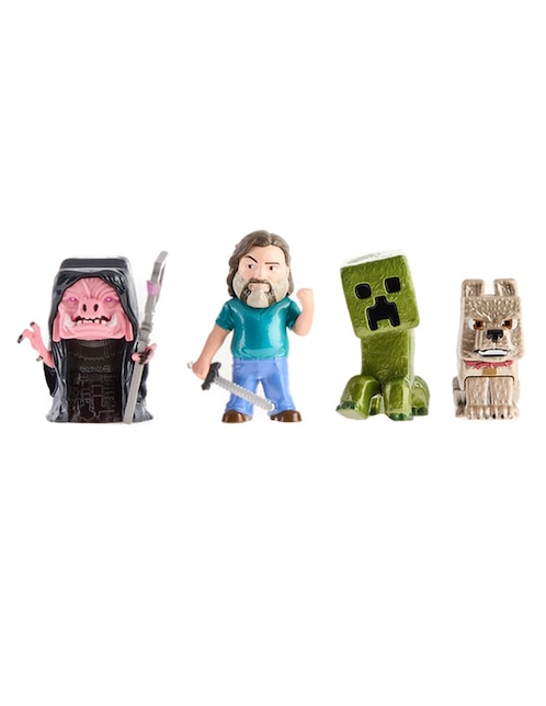 Set figuras Minecraft Steve, Creeper, Dennis, Malgosha 1