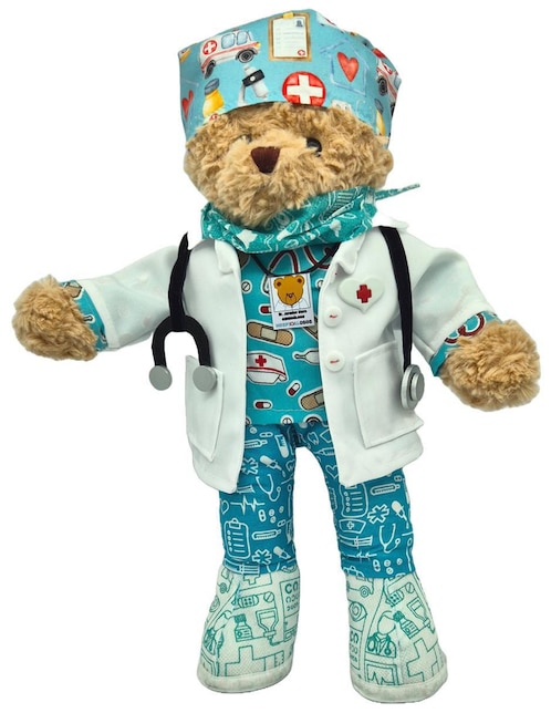 Peluche de Oso Queca Designs Hecho a mano de 24 cm