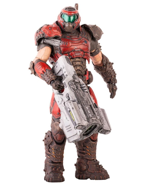 Figura de colección articulada Doom Eternal Slayer coleccionable Mondo con luz