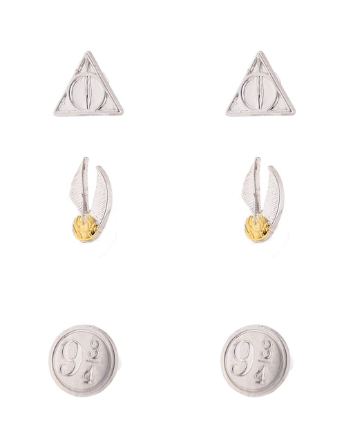 Set de aretes Harry Potter con acabado pulido 1