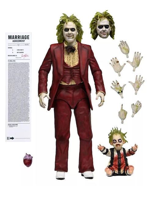 Figura de colección articulada Beetlejuice Beetlejuice Ultimate Wedding Tuxedo Beetlejuice ultimate Neca