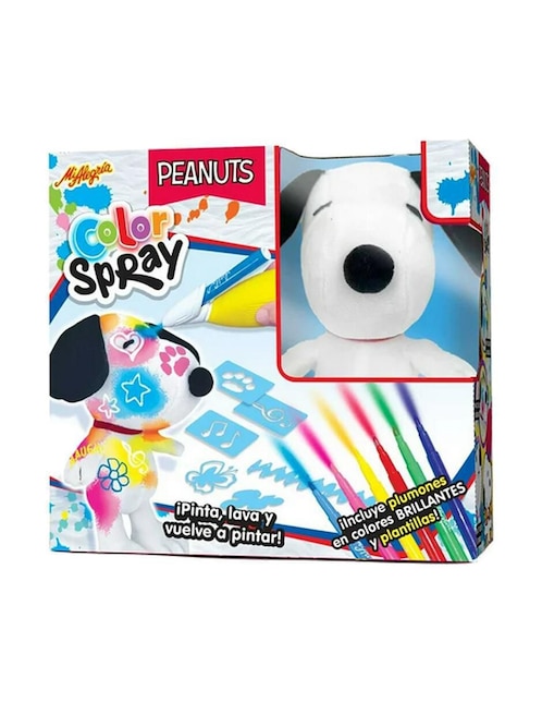 Peluche de Snoopy Mi Alegria Color Spray de 26 cm