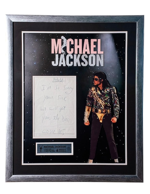 Cuadro decorativo autografiado por Michael Jackson 1
