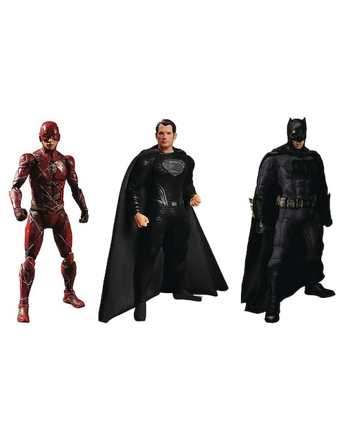 Set Figuras Acción artículada Zack Snyder's Justice League Superman Deluxe Mezco Con Luz