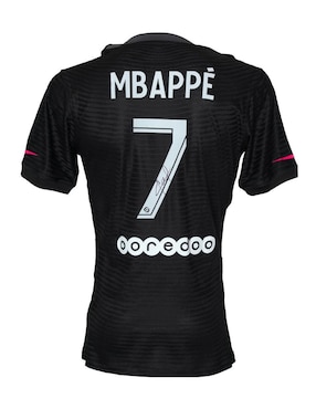 Playera de colección Ídolos firmada Kylian Mbappé Psg 2021-2022 Negra