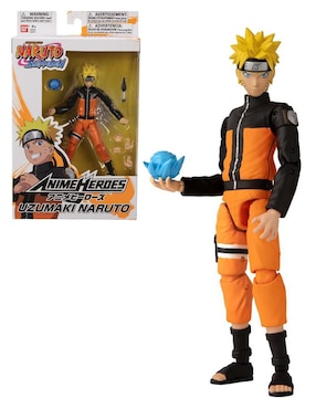 Figura de colección Naruto Shippuden Naruto Uzumaki collectors Bandai con movimiento