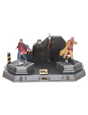 Figura De Colección Back To The Future II Marty And Doc With The DeLorean Iron Studios