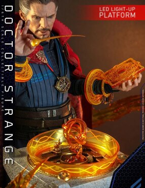 Figura de colección Spider-Man: No Way Home Doctor Strange collectors Hot Toys con luz