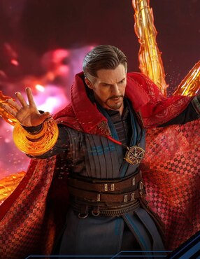 Figura de colección Spider-Man: No Way Home Doctor Strange collectors Hot Toys con luz
