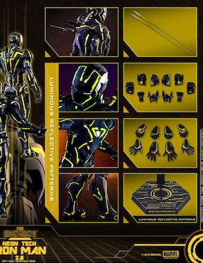 Figura de colección Marvel Avengers Iron Man collectors Hot Toys con luz