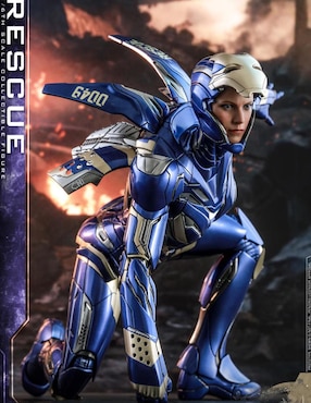 Figura de colección Marvel Avengers Endgame Rescue deluxe Hot Toys con luz