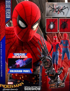 Figura de colección Marvel Spider-Man Homecoming especial Hot Toys con luz