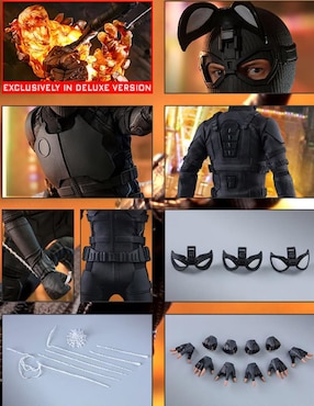 Figura de colección Marvel: Spiderman Far From Home Spider-Man deluxe Hot Toys con luz