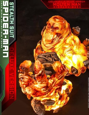 Figura de colección Marvel: Spiderman Far From Home Spider-Man deluxe Hot Toys con luz