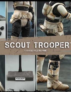Figura de colección Star Wars The Mandalorian Scout Trooper deluxe Hot Toys
