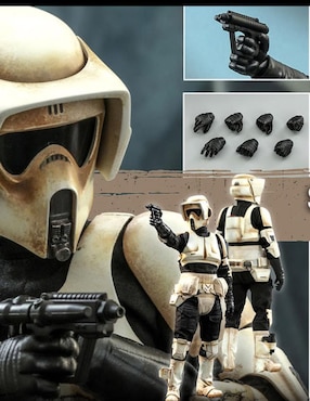 Figura de colección Star Wars The Mandalorian Scout Trooper deluxe Hot Toys