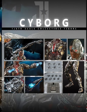 Figura de colección Zack Snyder's Justice League Cyborg deluxe Hot Toys con luz