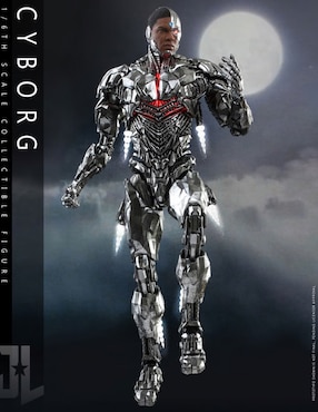 Figura de colección Zack Snyder's Justice League Cyborg deluxe Hot Toys con luz
