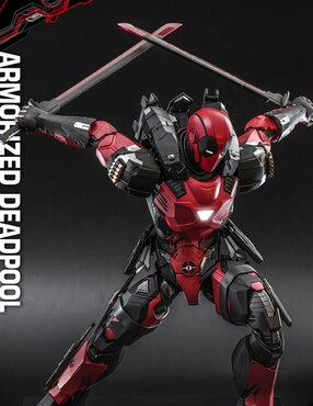 Figura de colección Marvel Deadpool collectors Hot Toys con luz